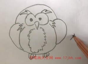 猫头鹰彩色简笔画