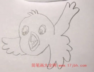 小鸟简笔画涂色