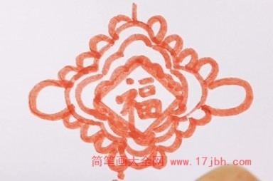 传统中国结简笔画