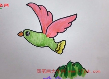 飞翔的小鸟简笔画