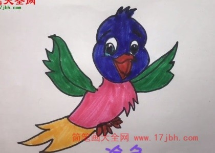 飞的小鸟怎么画简笔画