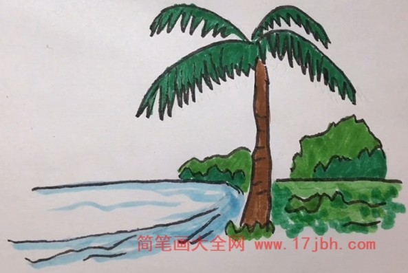 椰子树叶简笔画
