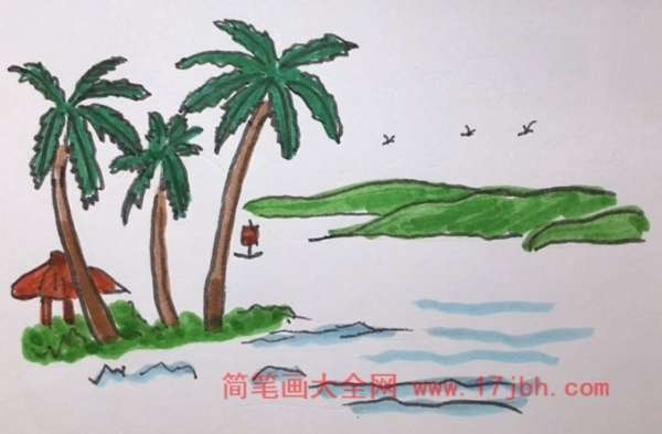椰子树的简笔画