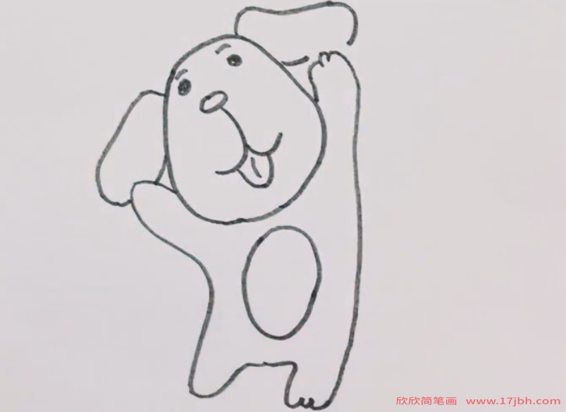 小狗的简笔画法