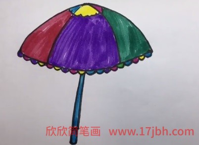 小雨伞简笔画图片