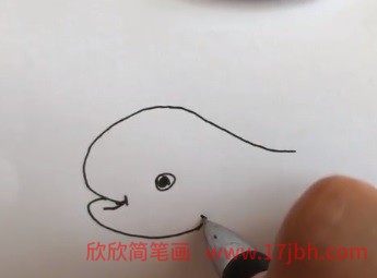 大蓝鲸简笔画