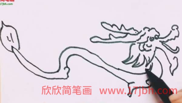 中国龙怎么画霸气又简单