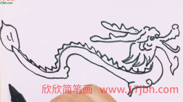 中国龙怎么画霸气又简单