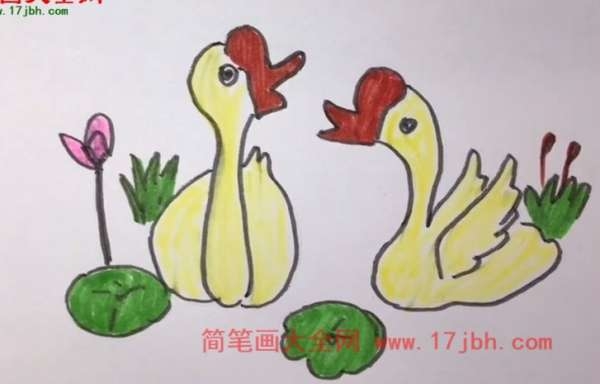夏天的风景图片简笔画