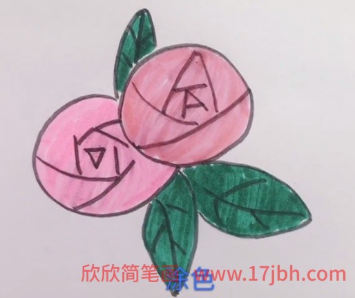 玫瑰花画法简笔画