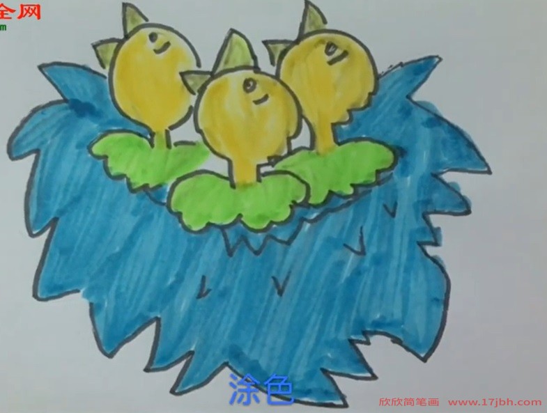 鸟窝图片简笔画