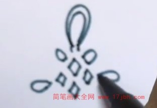 手绘中国结简笔画
