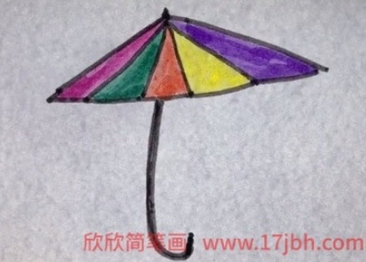 可爱雨伞简笔画图片大全