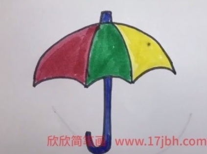 彩色雨伞简笔画图片大全