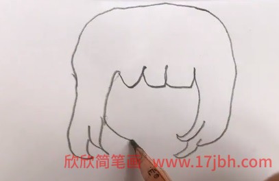 画女孩简笔画