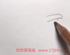 小海豚简笔画涂色