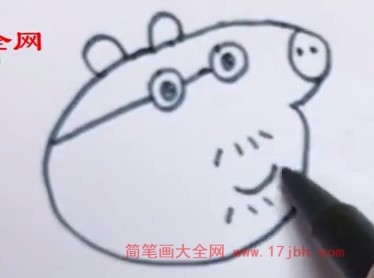 小猪佩奇一家人简笔画