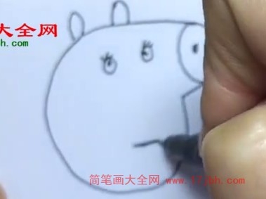 小猪佩奇猪妈妈简笔画