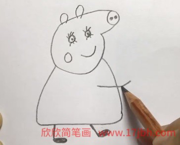 小猪佩奇的妈妈简笔画