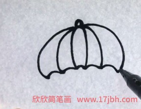 儿童简笔画雨伞