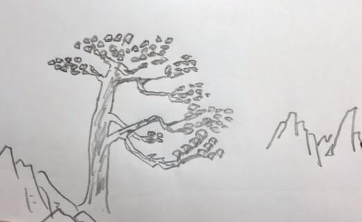松树怎么画简笔画图片