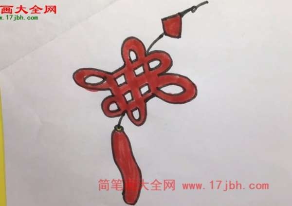 中国结简笔画图片有步骤