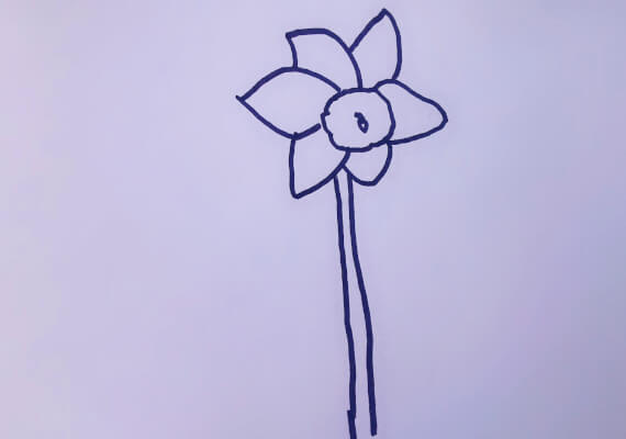 水仙花的简笔画怎么画