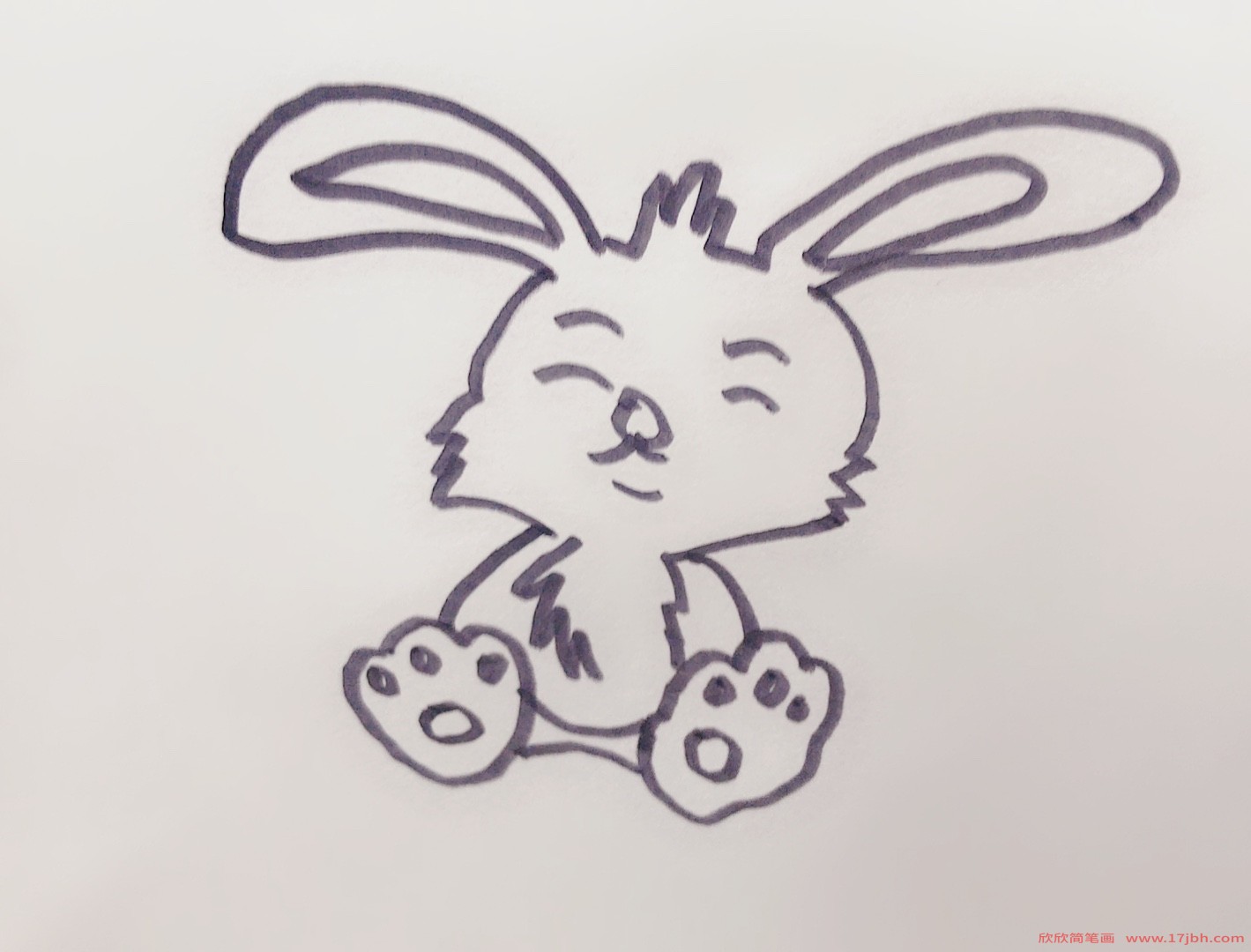 简笔画兔子的画法