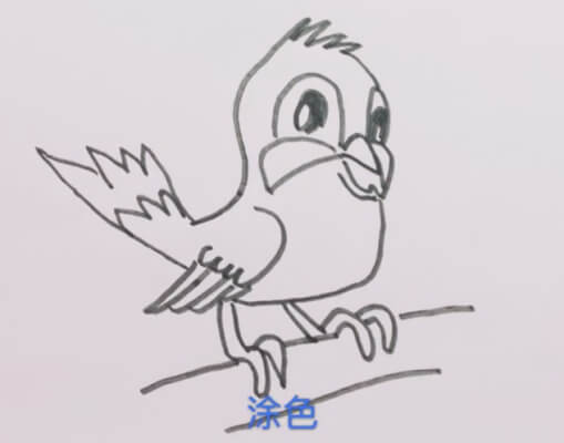 杜鹃鸟的儿童简笔画