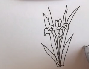 菖蒲花简笔画