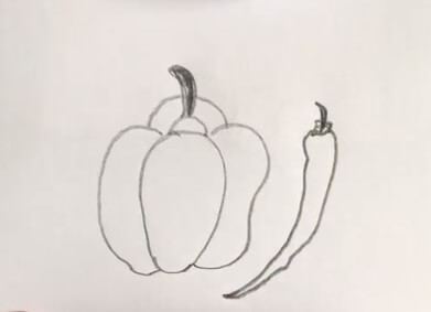 青椒怎么画简笔画