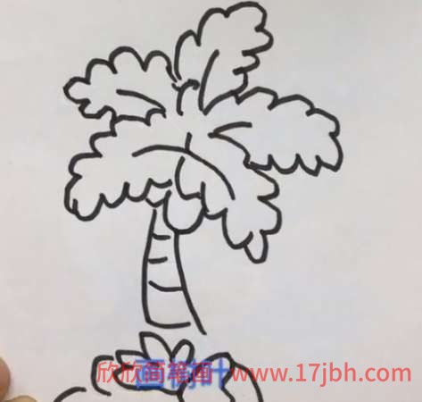 椰子树图片简笔画