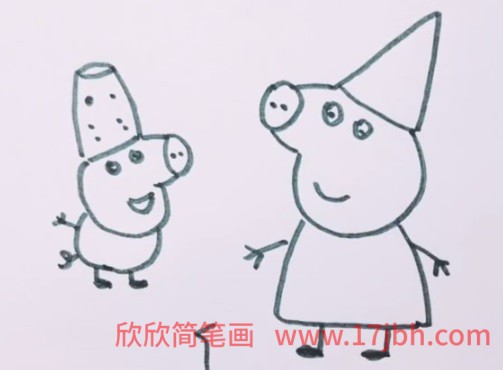 简笔画动物小猪佩奇