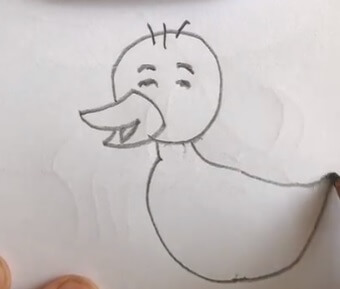 小鸭子简笔画步骤