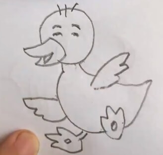 小鸭子简笔画步骤