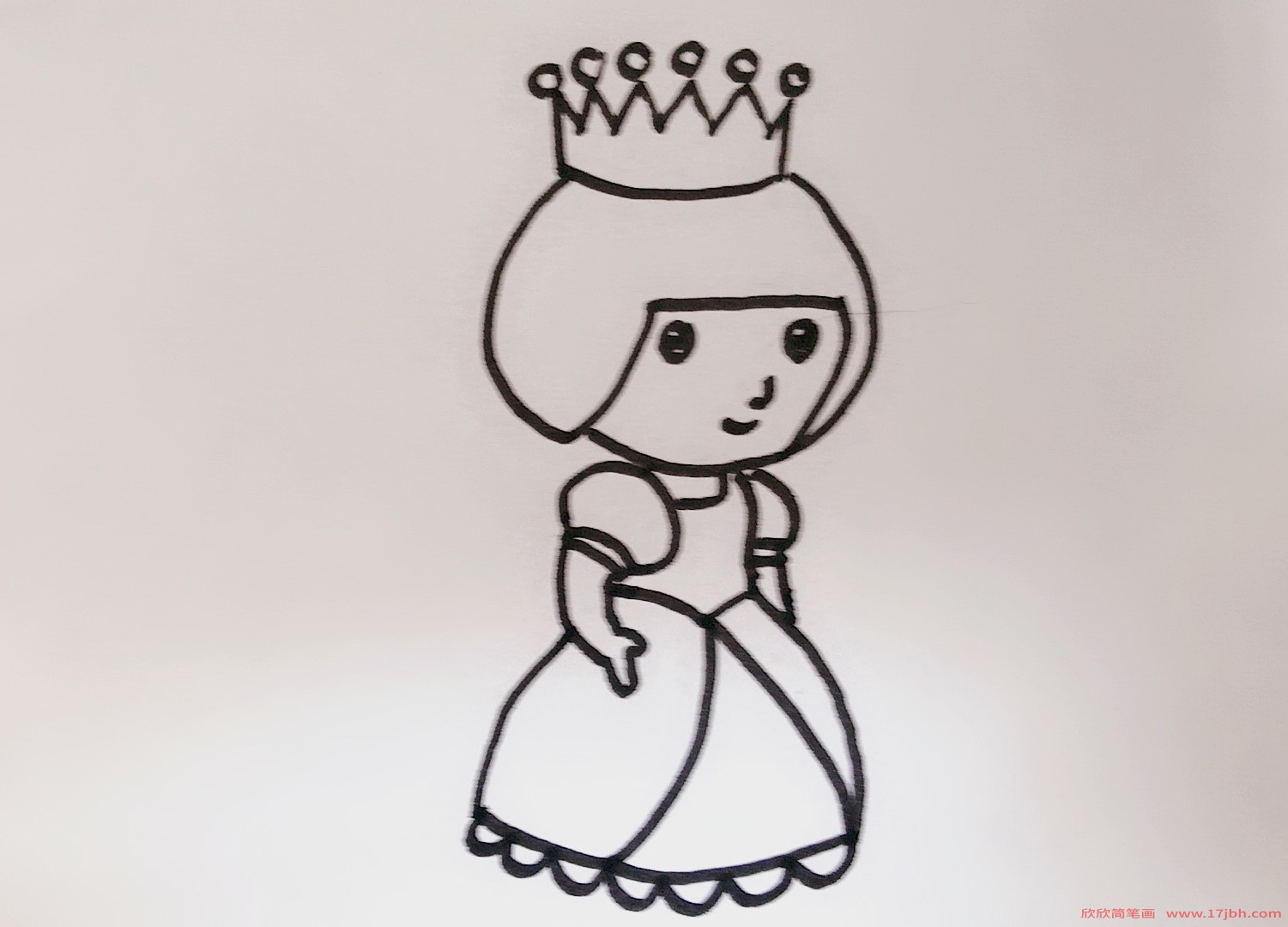 白雪公主的画法简笔画