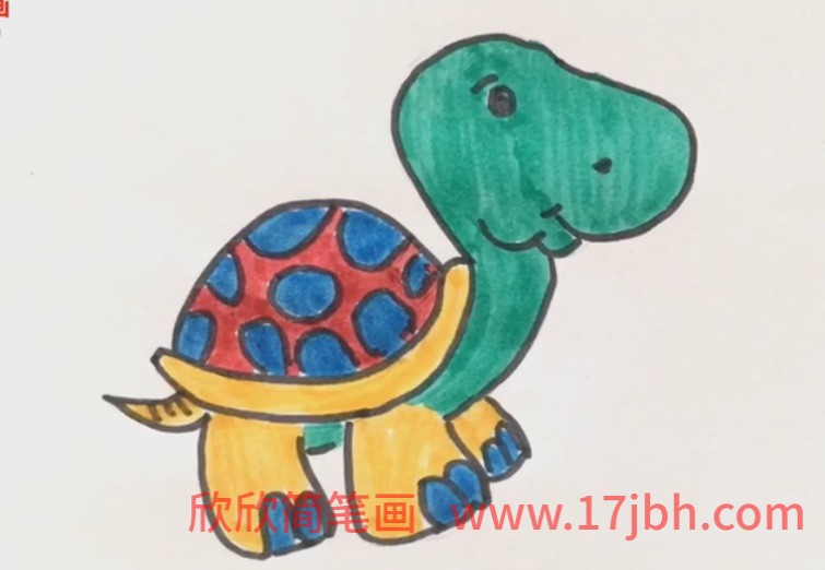 乌龟颜色简笔画