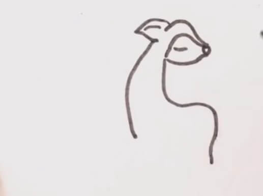 梅花鹿简笔画彩色