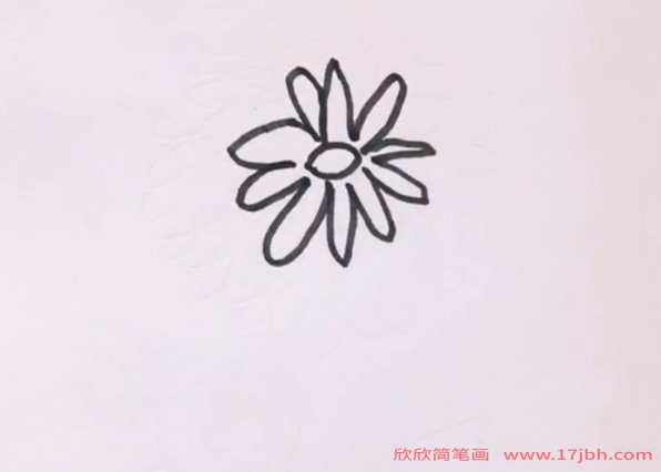 菊花的叶子简笔画