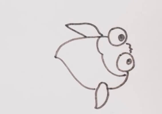 金鱼的画法简笔画