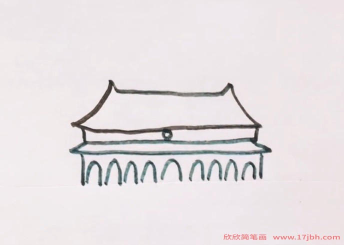中国天安门简笔画