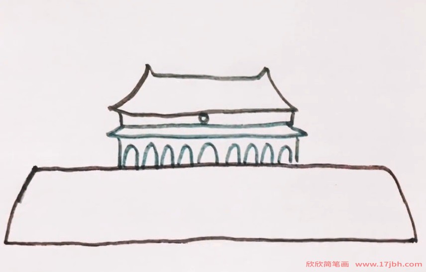 中国天安门简笔画