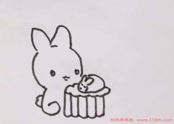中秋节玉兔简笔画