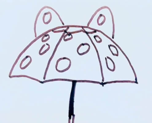 雨伞的简笔画图片