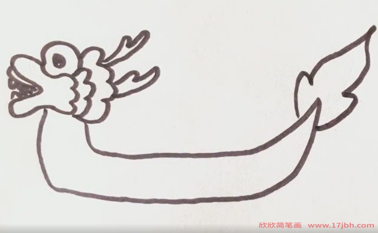 龙舟的颜色简笔画