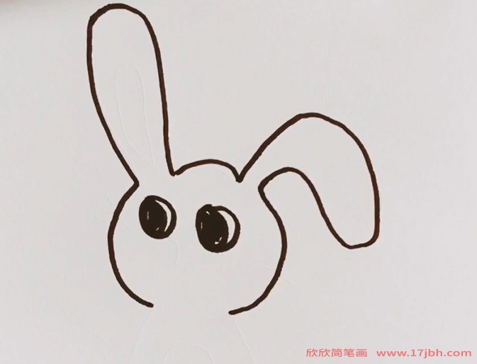 小兔子简笔画可爱