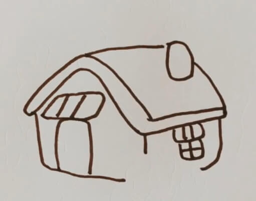 儿童简笔画房子图片