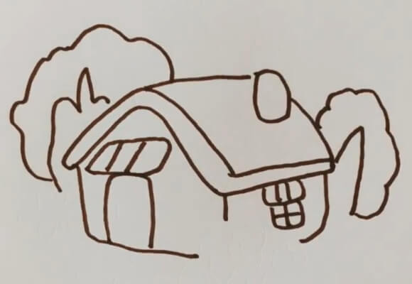 儿童简笔画房子图片