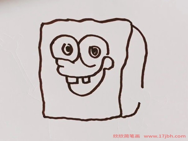 海绵宝宝简笔画带颜色