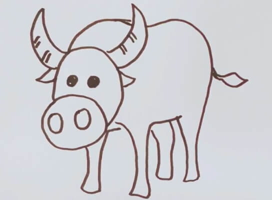 儿童画牛简笔画
